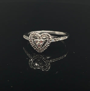 Heart Diamond Ring Vintage 10k