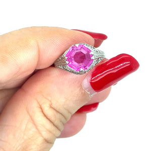 Antique 14k Synthetic Ruby