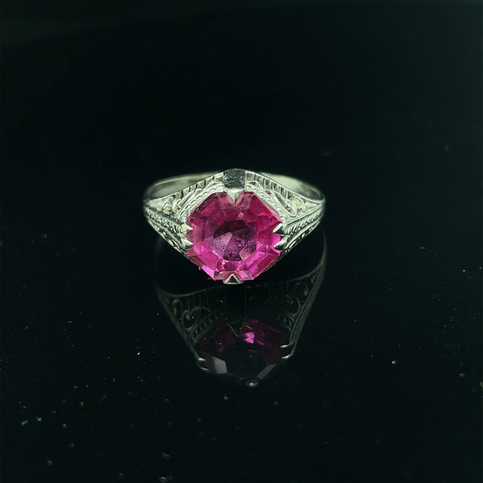 Antique 14k Synthetic Ruby
