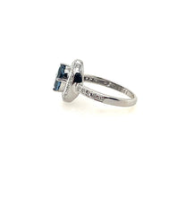 Load image into Gallery viewer, Vintage Sapphire and Diamond White Gold Ring