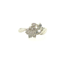 Load image into Gallery viewer, Vintage Diamond Platinum Floral Ring