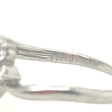 Load image into Gallery viewer, Vintage Diamond Platinum Floral Ring