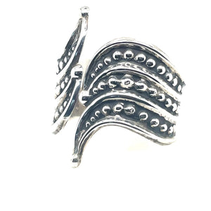 F. Balladares Taxco Vintage Sterling Silver Cuff Clamper Bracelet