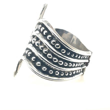 Load image into Gallery viewer, F. Balladares Taxco Vintage Sterling Silver Cuff Clamper Bracelet