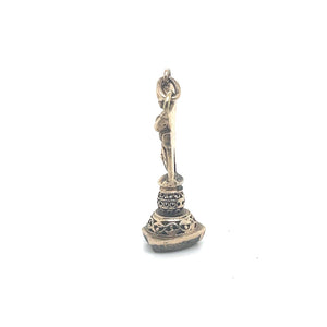 Antique French Napoleon Seal Charm Pendant 14k