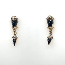 Load image into Gallery viewer, 18k Enamel Antique Earrings