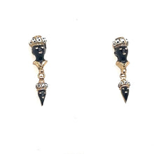 Load image into Gallery viewer, 18k Enamel Antique Earrings