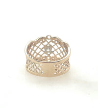 Load image into Gallery viewer, 14k Lattice Diamond Ring Vintage