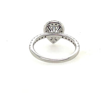 Load image into Gallery viewer, Pear Shaped Diamond Halo Ring 14k