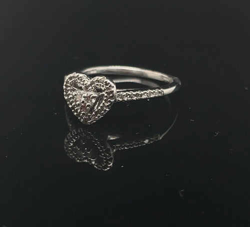 Heart Diamond Ring Vintage 10k