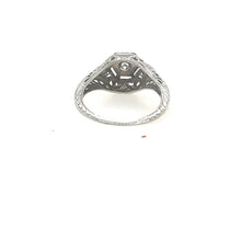 Load image into Gallery viewer, Antique 14k White Gold Diamond Engagement Ring