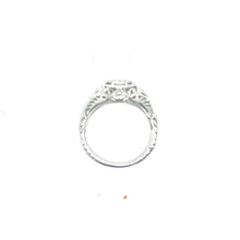 Load image into Gallery viewer, Antique 14k White Gold Diamond Engagement Ring