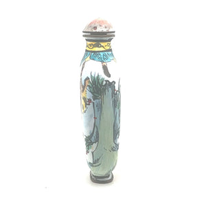 Old Chinese Red Copper Cloisonné Snuff Bottle