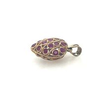 Load image into Gallery viewer, Estate Sapphire and Ruby Heart Pendant