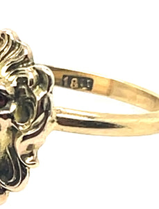 Antique French Victorian Lion Ring