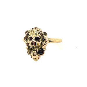 Antique French Victorian Lion Ring