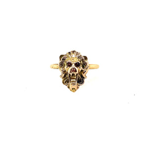 Antique French Victorian Lion Ring