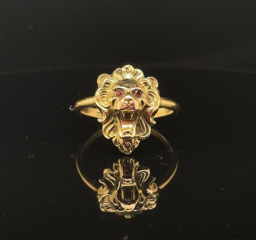 Antique French Victorian Lion Ring