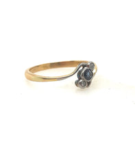 Load image into Gallery viewer, Antique Sapphire and Diamond Ring 18k