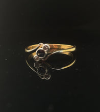 Load image into Gallery viewer, Antique Sapphire and Diamond Ring 18k