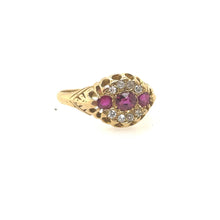 Load image into Gallery viewer, 18k Victorian Natural Ruby and Diamond Antique Ring