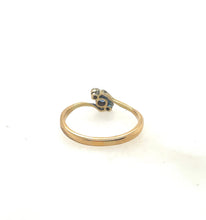 Load image into Gallery viewer, Antique Sapphire and Diamond Ring 18k