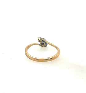 Antique Sapphire and Diamond Ring 18k