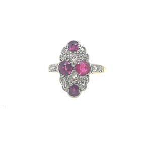 Antique Ruby and Diamond Ring 18k