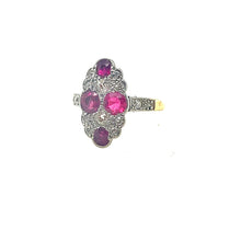 Load image into Gallery viewer, Antique Ruby and Diamond Ring 18k